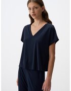 JIMMY KEY Bluza lejera cu decolteu n V - Bleumarin