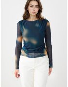 JIMMY KEY Bluza slim fit cu tul - Roz somon/Verde persan