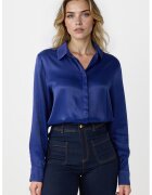 JIMMY KEY Camasa din satin cu maneci lungi - Albastru royal