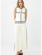 JIMMY KEY Pantaloni cu croiala ampla - Negru/Alb murdar