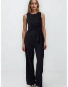 JIMMY KEY Pantaloni drepti cu talie inalta - Negru