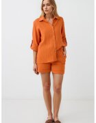 JIMMY KEY Pantaloni scurti cu talie inalta - Portocaliu mandarina