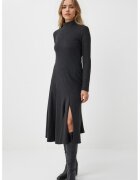 JIMMY KEY Rochie evazata cu slit frontal - Gri antracit