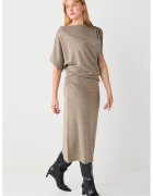 JIMMY KEY Rochie lunga cu maneci asimetrice - Bej melange