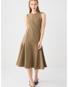 JIMMY KEY Rochie midi cu fenta cu fermoar - Maro deschis melange