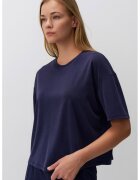 JIMMY KEY Tricou crop lejer din amestec de modal - Bleumarin