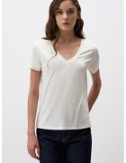 JIMMY KEY Tricou din amestec de modal cu decolteu in V
