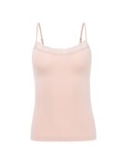 Jockey Top slim fit cu captuseala din dantela - Bej