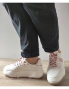 Jomix Pantofi Casual Dama Misscat 250536-6 Albi Cu Roz - Alb - Alb