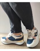 Jomix Pantofi Casual Dama Wsc250721-3 Albi Cu Bleumarin - Alb - Alb