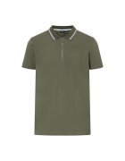 Joop! Jeans Tricou polo cu fenta cu fermoar Adam - Verde