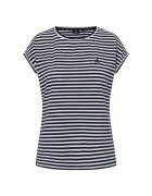 Joop! Tricou in dungi din amestec de bumbac - Alb/Albastru inchis