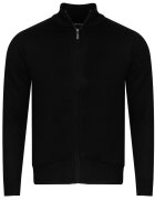 JSTYLE Pulover barbati - model 59B3605-3 - negru - 100% poliester - cu guler la jumatate si fermoar