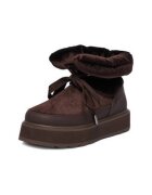 Juicy Couture Cizme dama maro - cu sireturi - material plastic