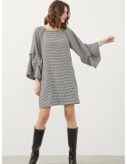 Just Like You Rochie scurta cu maneci cu volane - Alb/Negru