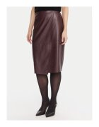 Kaos Fusta din imitatie de piele - bordo - femei