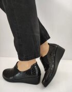 Karisma Pantofi Casual Dama 60017B 01-O Negri Croco - Negru - Negru
