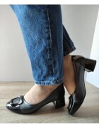 Karisma Pantofi Eleganti Dama 60008C 51-N Gri Metalic + Negru Lac - Gri - Gri
