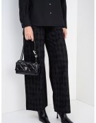 Karl Lagerfeld Blugi cu croiala ampla si imprimeu - Negru/Negru stins