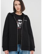 Karl Lagerfeld Hanorac lejer cu fermoar si buzunare - Negru