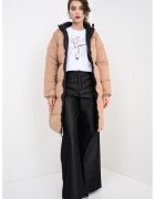 Karl Lagerfeld Jacheta lunga cu aspect pufos si model reversibil - Negru stins