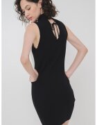 Karl Lagerfeld Jeans Rochie cambrata cu guler turtleneck - Negru