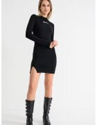 Karl Lagerfeld Jeans Rochie scurta cu croiala crambrata - Negru