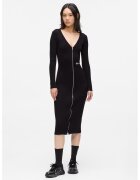 Karl Lagerfeld Jeans Rochie tricotata fin cu croiala bodycon - Negru