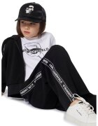 KARL LAGERFELD KIDS Pantaloni drepti cu logo - Negru