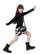 KARL LAGERFELD KIDS Pantaloni scurti cu paiete - Alb/Negru