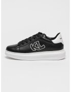 Karl Lagerfeld Pantofi sport de piele cu detalii din material sintetic - Negru/Alb optic