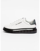 Karl Lagerfeld Pantofi sport de piele cu detalii logo Kapri - Alb/Negru