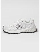 Karl Lagerfeld Pantofi sport de piele cu logo - Alb/Negru/Albastru pal