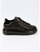 Karl Lagerfeld Pantofi sport din piele cu logo - Negru