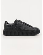 Karl Lagerfeld Pantofi sport uni de piele - Negru