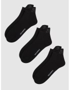 Karl Lagerfeld Set de 3 perechi sosete pana la glezna cu logo - Negru