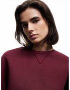 KOTON Bluza de trening cu croiala lejera si model uni - Visiniu inchis