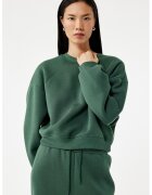 KOTON Bluza de trening cu decolteu la baza gatului - Verde feriga
