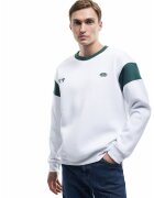 KOTON Bluza de trening cu imprimeu text - Alb/Verde aquamarin