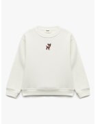 KOTON Bluza de trening regular fit cu decolteu la baza gatului - Alb