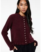 KOTON Cardigan cu nasturi - Rosu inchis