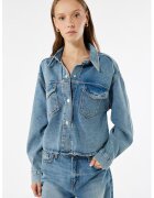 KOTON Jacheta regular fit din denim - Albastru