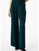 KOTON Pantaloni ampli cu pliuri si talie inalta - Verde englez