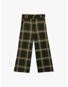 KOTON Pantaloni ampli in carouri - Verde/Bej