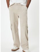 KOTON Pantaloni cargo din amestec de bumbac - Alb fildes