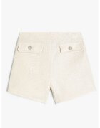 KOTON Pantaloni scurti texturati din amestec de bumbac - Crem
