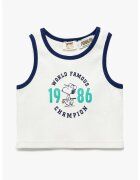 KOTON Top cu model text - Alb/Albastru inchis/Turcoaz