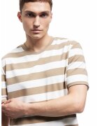 KOTON Tricou supradimensionat cu decolteu la baza gatului - Alb/Caramel