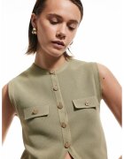 KOTON Vesta crop tricotata - Kaki