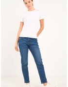 KVL by KENVELO Blugi slim fit cu talie medie - Albastru